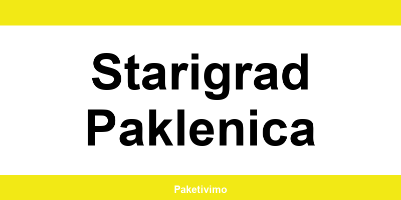 Hrvatska pošta Starigrad Paklenica kontakt